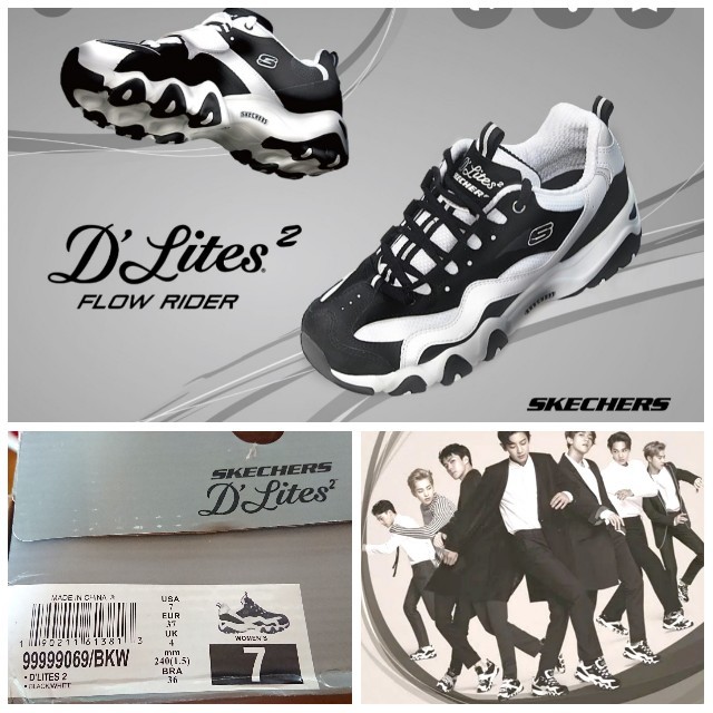 未使用∮EXO宣伝 ｽｹｯﾁｬｰｽﾞ D'Lites2  ﾚﾃﾞｨｰｽｽﾆｰｶｰ