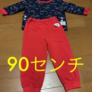 ユニクロ(UNIQLO)の【期間限定値下げ】パジャマ 90cm ネイビー×レッド(パジャマ)