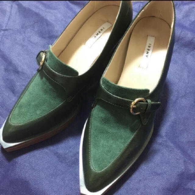 Ameri VINTAGE(アメリヴィンテージ)のアメリヴィンテージ 完売 SQUARE TOE LOAFER レディースの靴/シューズ(ローファー/革靴)の商品写真