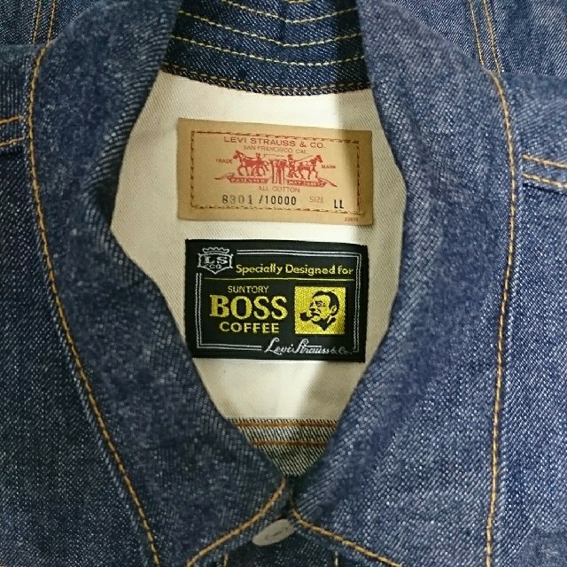 Levi's(リーバイス)の美品濃紺Levi'sリーバイス×BOSSデニムジャケットビンテージファースト風 メンズのジャケット/アウター(Gジャン/デニムジャケット)の商品写真