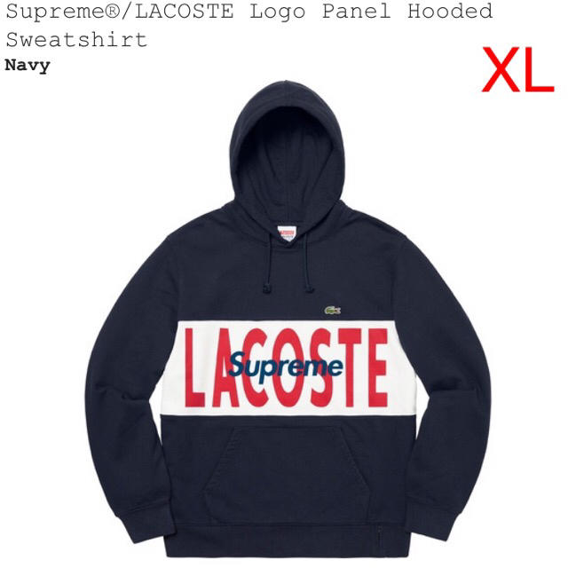 正規品 Supreme - Hooded Panel Logo LACOSTE Supreme パーカー