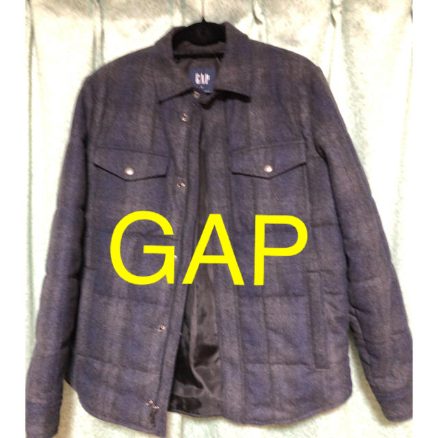 GAP(ギャップ)のGAP チェック柄 シャツダウンジャケット Mサイズ メンズのジャケット/アウター(ダウンジャケット)の商品写真