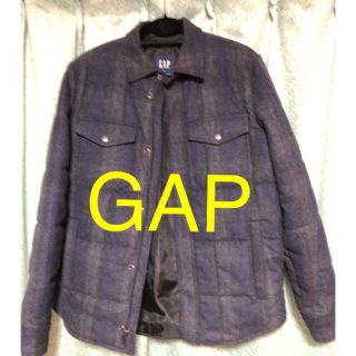 ギャップ(GAP)のGAP チェック柄 シャツダウンジャケット Mサイズ(ダウンジャケット)