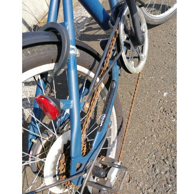 Jeep(ジープ)の折り畳み自転車　jeep　紺色　ブルー　20インチ　16kg　三鷹　中古車 スポーツ/アウトドアの自転車(自転車本体)の商品写真