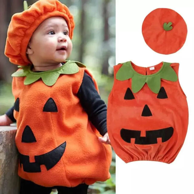 ハロウィン かぼちゃ コスプレ 80㎝ エンタメ/ホビーのコスプレ(衣装)の商品写真