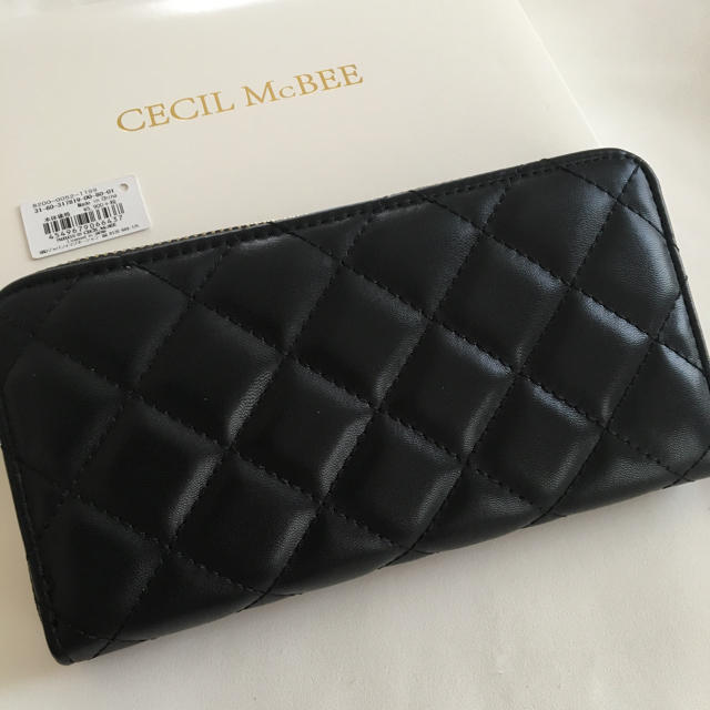 CECIL McBEE(セシルマクビー)の新品 セシルマクビー ラウンドファスナー 長財布 ウォレット ブラック 黒 レディースのファッション小物(財布)の商品写真