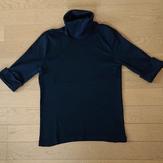 ラルフローレン(Ralph Lauren)の黒タ－トルＴシャツ  5分袖  Mサイズ(Tシャツ(長袖/七分))