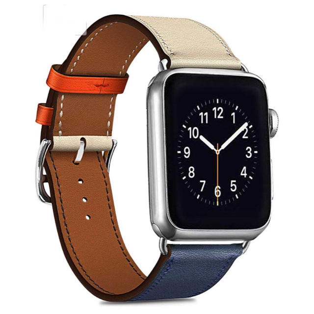 apple  watch バンド レザー  42/44mm メンズの時計(レザーベルト)の商品写真