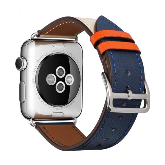 apple  watch バンド レザー  42/44mm メンズの時計(レザーベルト)の商品写真