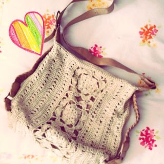 ハッシュアッシュ(HusHush)のHUSHUSH♡編みレースショルダー(ショルダーバッグ)