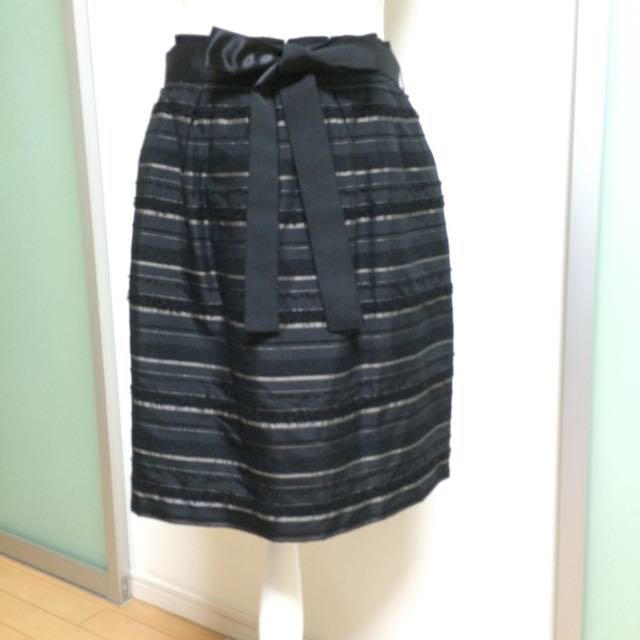 BODY DRESSING Deluxe(ボディドレッシングデラックス)のボディドレッシングDXボーダースカート レディースのスカート(ひざ丈スカート)の商品写真