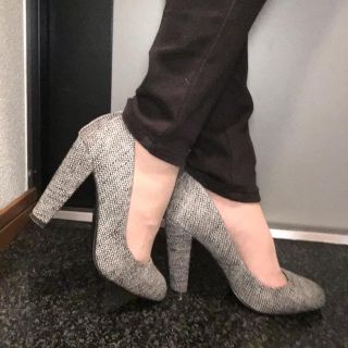 ツルバイマリコオイカワ(TSURU by Mariko Oikawa)のツイードパンプス 美品(ハイヒール/パンプス)