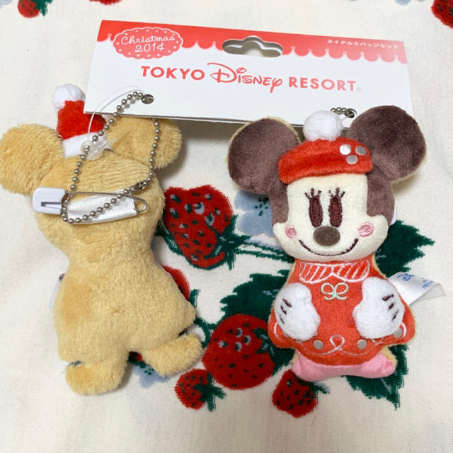 Disney(ディズニー)のミッキーミニー 2014 クリスマス ストラップ エンタメ/ホビーのおもちゃ/ぬいぐるみ(ぬいぐるみ)の商品写真