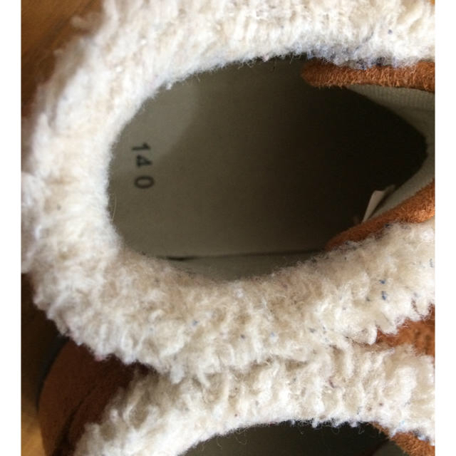 MUJI (無印良品)(ムジルシリョウヒン)の無印良品 ボアブーツ 14cm ブラウン キッズ/ベビー/マタニティのベビー靴/シューズ(~14cm)(ブーツ)の商品写真