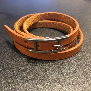 エルメス(Hermes)の【値下げ】エルメス アピ3 4連 ブレスレット レザー ブラウン系 C刻印(ブレスレット/バングル)