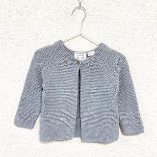 ザラキッズ(ZARA KIDS)のザラベビー ☆ ニット カーディガン グレー 12 18 ☆(カーディガン/ボレロ)