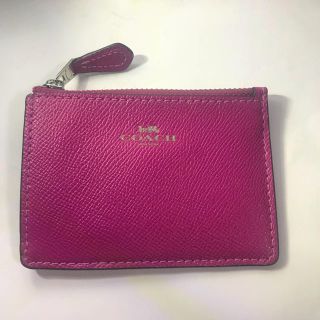 コーチ(COACH)のコーチ レザー パスケース ピンク(名刺入れ/定期入れ)