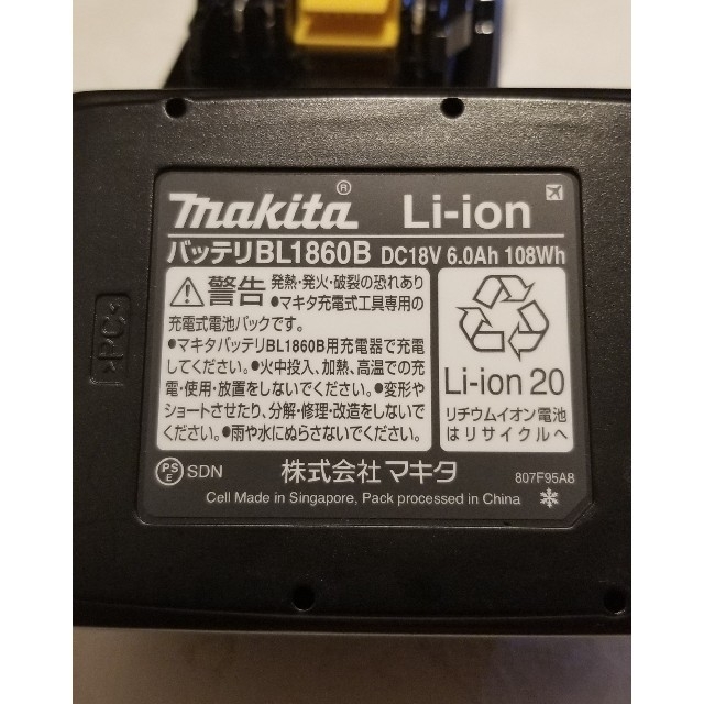 マキタ　18V バッテリー6.0ahスポーツ/アウトドア