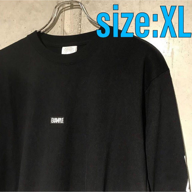 【黒/XL】EMBROIDERY SMALL LOGO L/S TEE メンズのトップス(Tシャツ/カットソー(七分/長袖))の商品写真