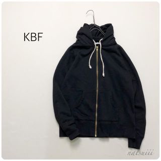 ケービーエフ(KBF)のKBF . 裏毛 スウェット ジップ パーカー ブラック(パーカー)