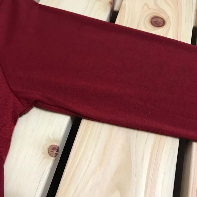 シフォン カットソー 赤🌹長袖 レディースのトップス(カットソー(長袖/七分))の商品写真