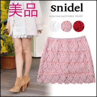 スナイデル(SNIDEL)のsnldel レースミニスカート(ミニスカート)