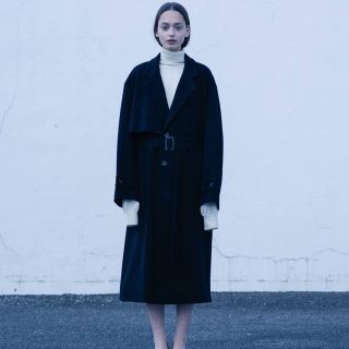 サンシー(SUNSEA)の【stein】シュタイン LAY CHESTER COAT サイズS ネイビー(チェスターコート)