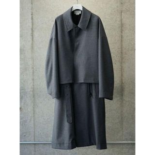 最安値！YOKE グレーS 19AW BAL COLLAR SHARE COAT(その他)