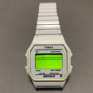 タイメックス(TIMEX)のTIMEX(タイメックス)デジタル腕時計 白(腕時計)