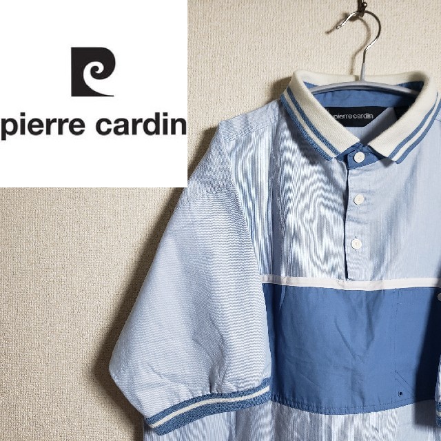 pierre cardin(ピエールカルダン)のピエールカルダン プルオーバーシャツ 襟裾切り替え ニット マリン メゾンキツネ メンズのトップス(シャツ)の商品写真