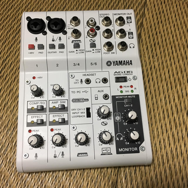 ヤマハ(ヤマハ)のYAMAHA AG06 （マイク付属無し） 楽器のDTM/DAW(オーディオインターフェイス)の商品写真