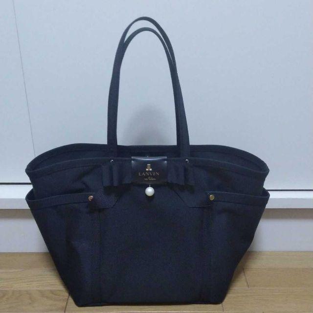 LANVIN en Bleu(ランバンオンブルー)の★専用★　美品♡ランバン♡　トートバッグ　BLACK レディースのバッグ(トートバッグ)の商品写真