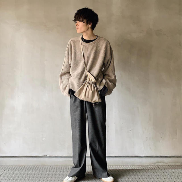 7G ALPACA WOOL CARDIGAN RIB STITCH KNIT | フリマアプリ ラクマ