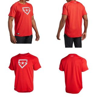 アンダーアーマー(UNDER ARMOUR)の40%オフ アンダーアーマー XL レッド 半袖 Tシャツ ベースボールTシャツ(ウェア)