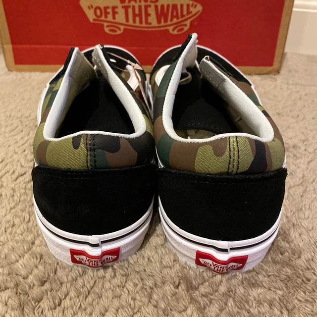 28.5cm 【vans】US企画 迷彩×ホワイト オールドスクール