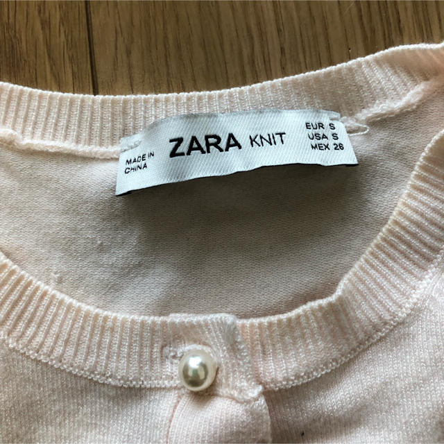 ZARA(ザラ)のZARA KNIT ピンク カーディガン ☆ Sサイズ レディースのトップス(カーディガン)の商品写真