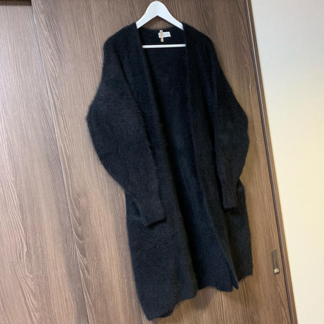 DEUXIEME CLASSE(ドゥーズィエムクラス)のドゥーズイェムクラス＊light fur cardigan ブラック 美品 レディースのトップス(カーディガン)の商品写真