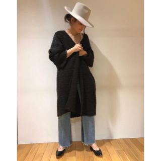 ドゥーズィエムクラス(DEUXIEME CLASSE)のドゥーズイェムクラス＊light fur cardigan ブラック 美品(カーディガン)