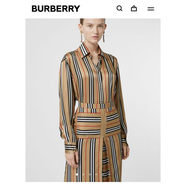 １着でも送料無料 BURBERRY - バーバリー シルクシャツ 2019AW 新品