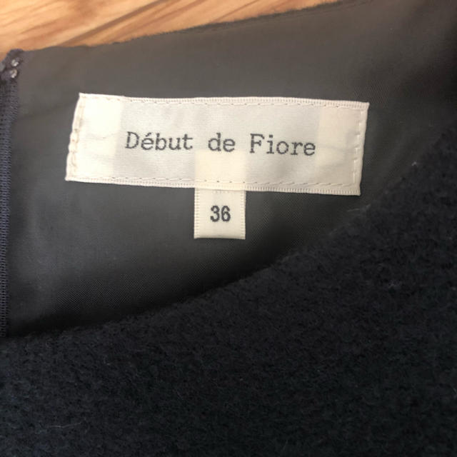 Debut de Fiore(デビュードフィオレ)のデビュードフィオレ袖ファーワンピース♡ レディースのワンピース(ひざ丈ワンピース)の商品写真