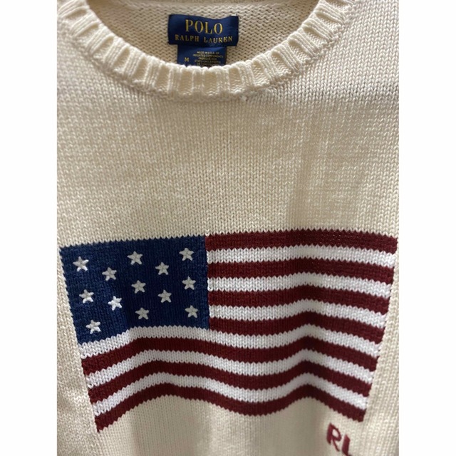 POLO RALPH LAUREN(ポロラルフローレン)のPOLO RALPH LAUREN アイコニック フラッグ セーター M メンズのトップス(ニット/セーター)の商品写真