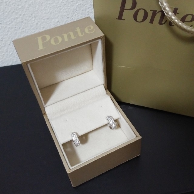 PonteVecchio - ポンテヴェッキオ　K18WG ダイヤピアス