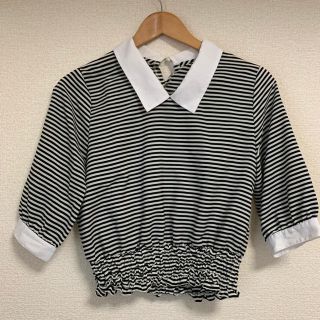 ムルーア(MURUA)のMURUA ボーダーシャツ(ショート丈・七分袖)(Tシャツ(長袖/七分))