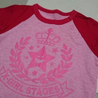エックスガールステージス(X-girl Stages)のx-girl stages キラッキー ラグラン ロンＴ ６M エックスガール(Ｔシャツ)