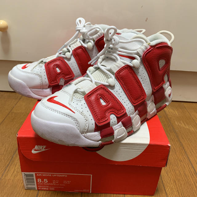 靴/シューズAIR MORE UPTEMPO モアテン赤白