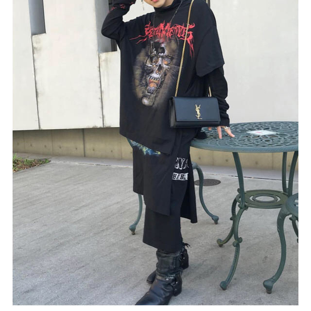 Balenciaga(バレンシアガ)のvetements スカルレイヤードシャツ  メンズのトップス(Tシャツ/カットソー(七分/長袖))の商品写真