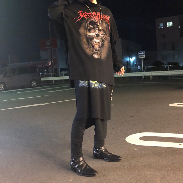 Balenciaga(バレンシアガ)のvetements スカルレイヤードシャツ  メンズのトップス(Tシャツ/カットソー(七分/長袖))の商品写真