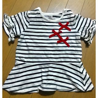 フタフタ(futafuta)のバースデー購入ボーダートップス(Tシャツ/カットソー)