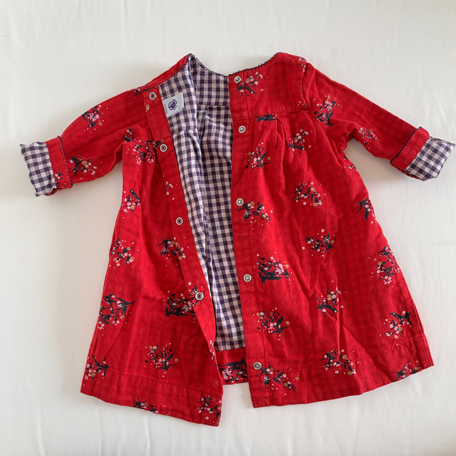 PETIT BATEAU(プチバトー)のプチバトーのワンピース 12m74cm 1歳 キッズ/ベビー/マタニティのベビー服(~85cm)(ワンピース)の商品写真