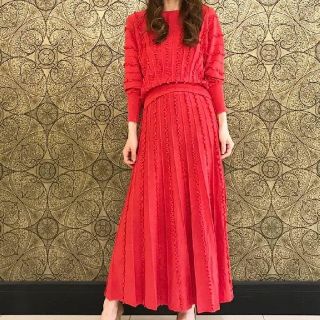 グレースコンチネンタル(GRACE CONTINENTAL)の☆紫様専用☆GRACE CONTINENTALフリルラインニットトップ＆スカート(ニット/セーター)